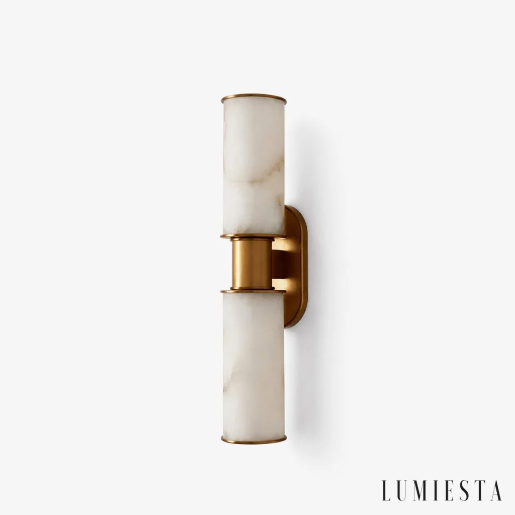 Ombia - kinkiet ścienny alabastrowy, wys. 36–56 cm
