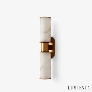 Ombia - kinkiet ścienny alabastrowy, wys. 36–56 cm