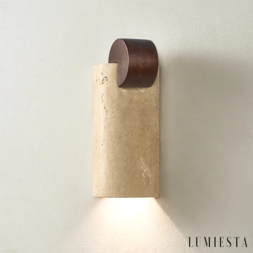 Paleria - kinkiet ścienny trawertynowy Ø 8.5 cm