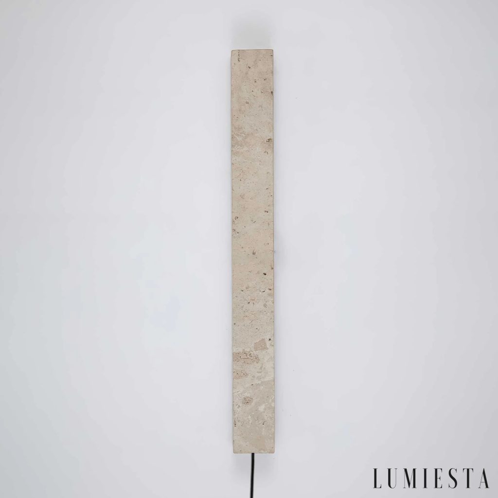 Pamplia - kinkiet ścienny trawertynowy podłużny 48-58 cm