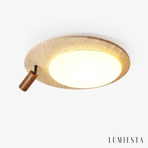 Pania - lampa sufitowa z trawertynu Ø 58 cm