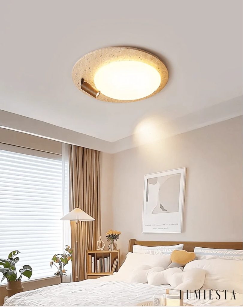 Pania - lampa sufitowa z trawertynu Ø 58 cm