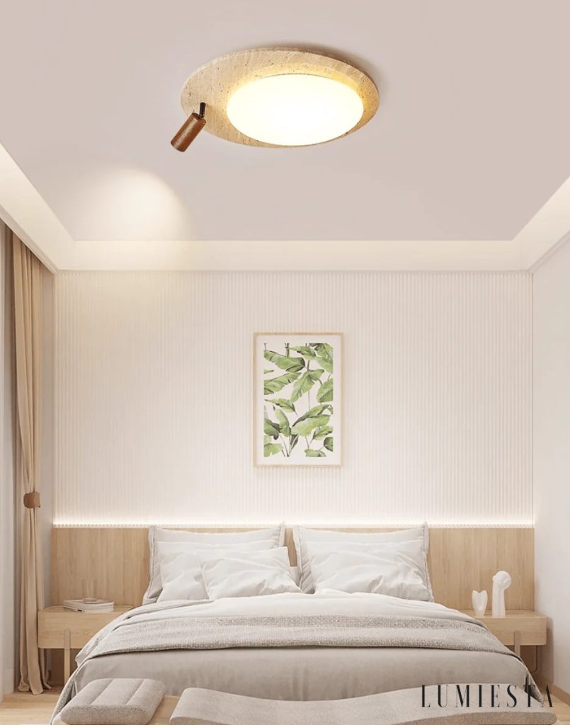 Pania - lampa sufitowa z trawertynu Ø 58 cm