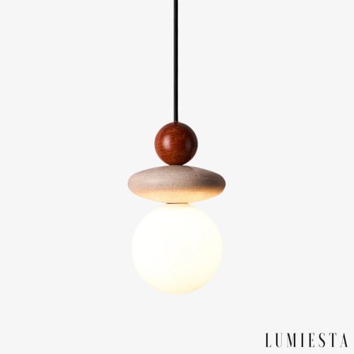 Patagonia - lampa wisząca trawertynowa Ø 13 cm