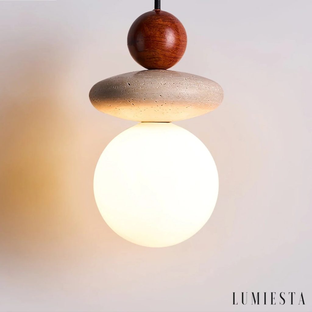Patagonia - lampa wisząca trawertynowa Ø 13 cm