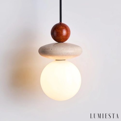Patagonia - lampa wisząca trawertynowa Ø 13 cm