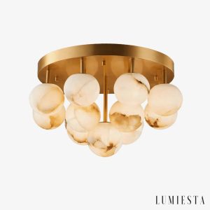 Positia - lampa sufitowa alabastrowa kula