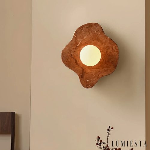 Sagia - kinkiet ścienny marmurowy Ø 28 cm