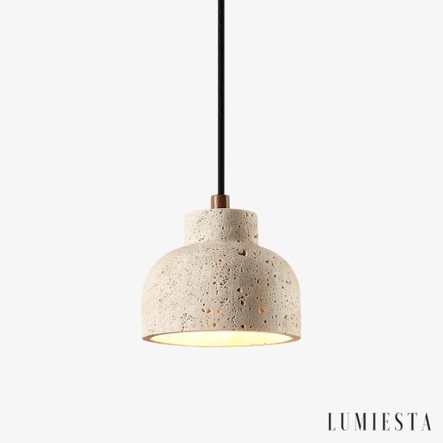 Scintilia - lampa wisząca trawertynowa Ø 15 cm