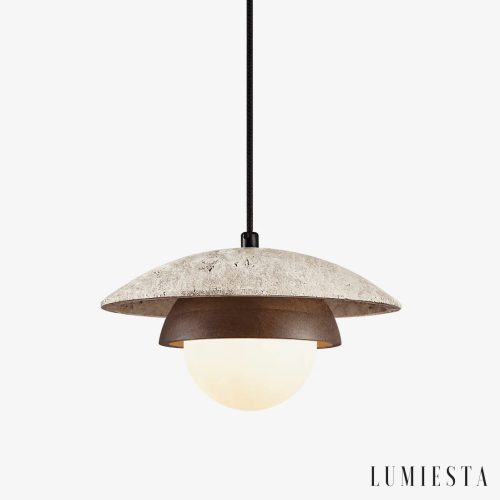 Stelia - lampa wisząca trawertynowa Ø 25 cm