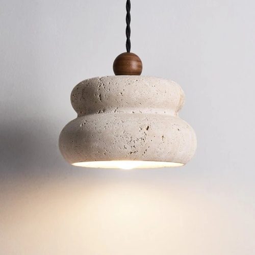 Taravia - lampa wisząca trawertynowa Ø 16 cm