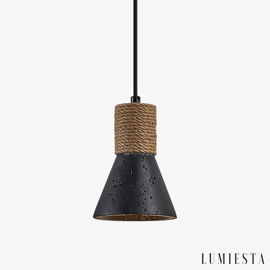 Terceiria - lampa wisząca stożkowa z trawertynu