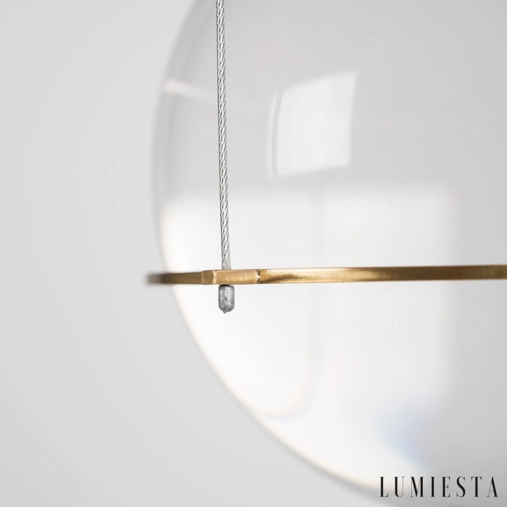 Terria - lampa wisząca kryształowa kula Ø 15 cm
