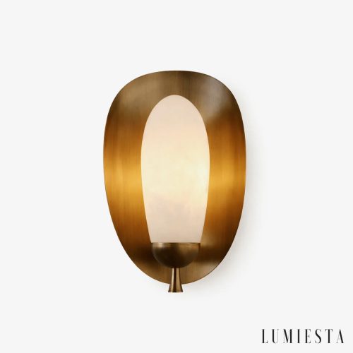 Tramia - kinkiet ścienny alabastrowy Ø 18 cm