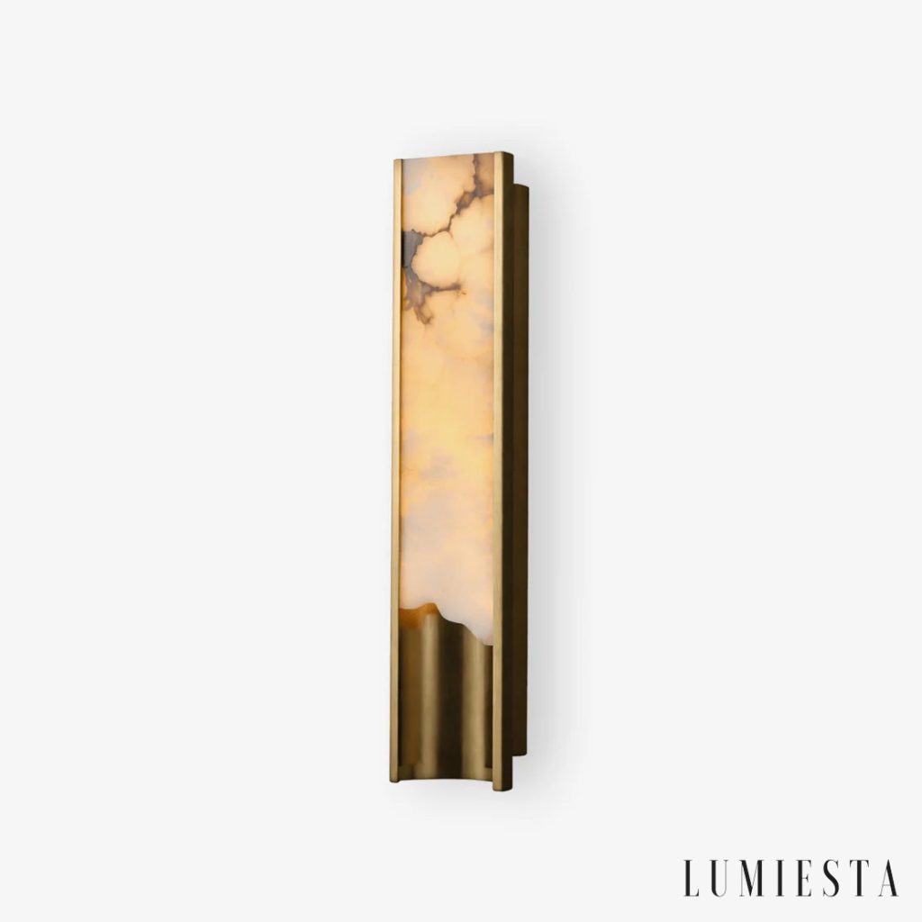 Ultia - kinkiet ścienny kinkiet alabastrowy pionowy wys. 30-90 cm