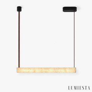 Vilia - lampa wisząca alabastrowa liniowa