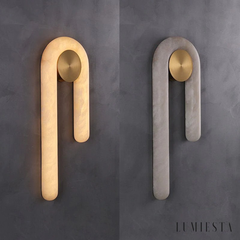 Zafiria - kinkiet ścienny alabastrowy wys. 59 cm