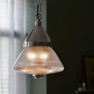 Pompeiria - lampa wisząca szklana Ø 30 cm, aluminium