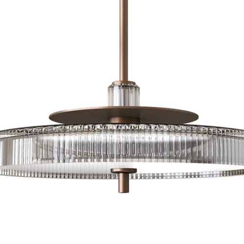 Vestia - lampa wisząca miedziana Ø 44 cm