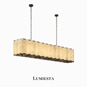 Patia - Lumiesta żyrandol podłużny alabastrowy
