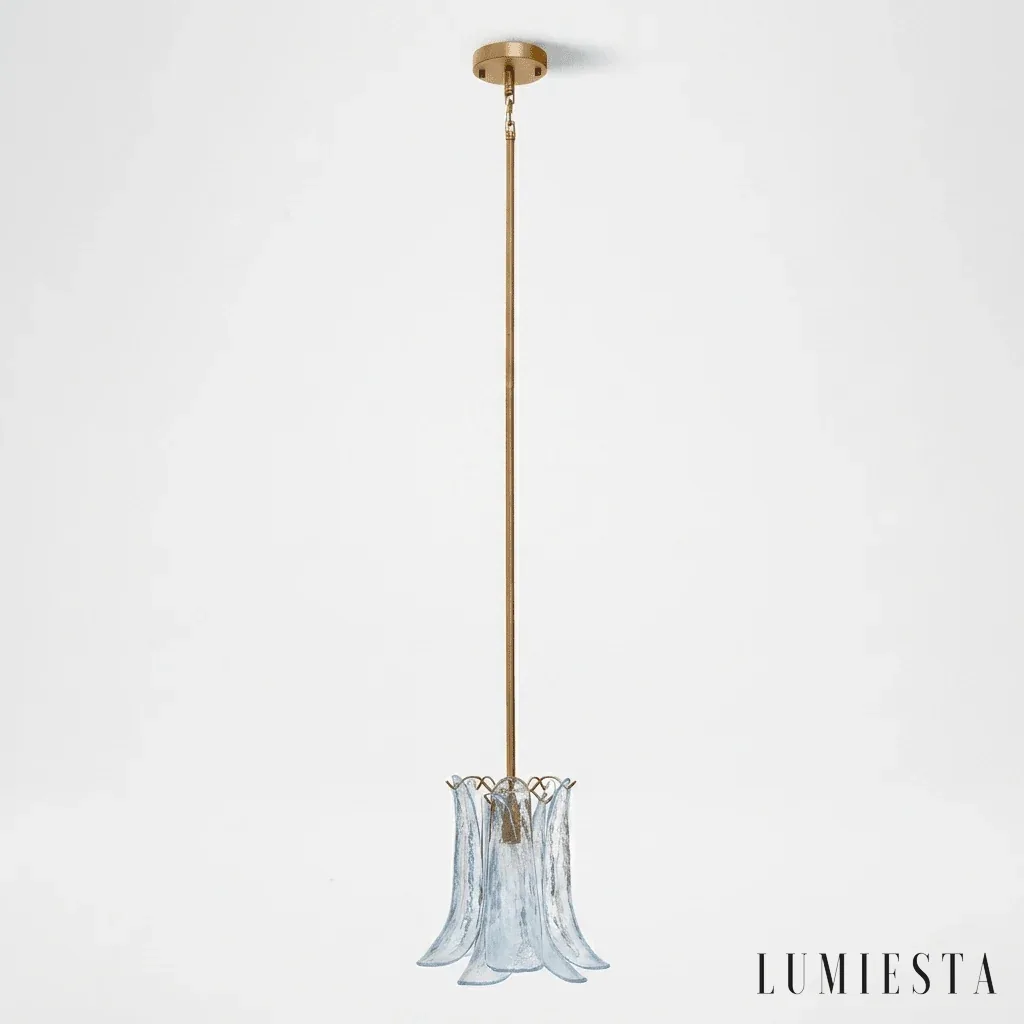 Dorsoduro - lampa wisząca szklana Ø 30 cm - detal klosza i podstawy