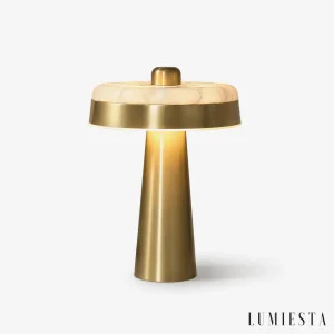 Estepa - alabaster disc table lamp