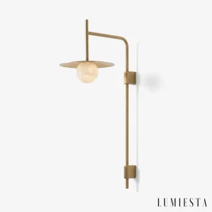 Luarca - kinkiet ścienny alabastrowy Ø 25 cm - widok z przodu