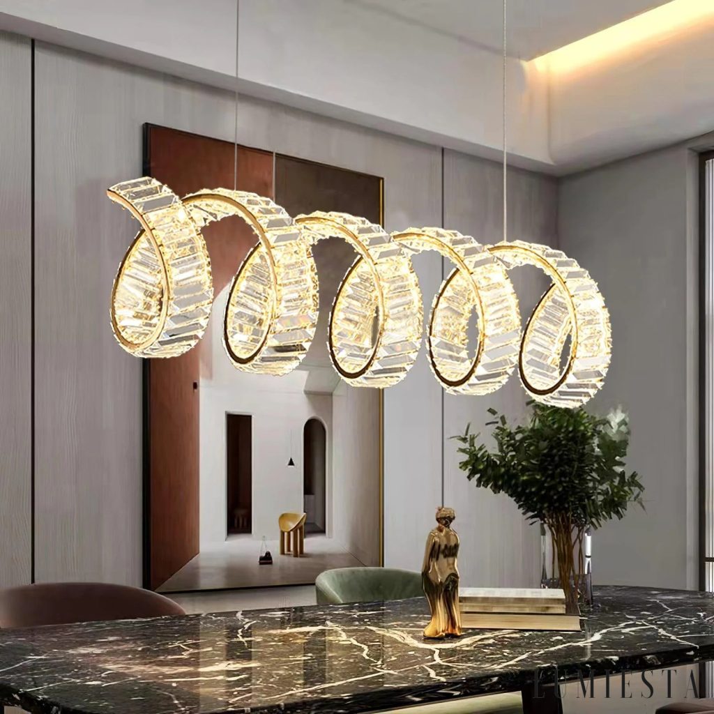 Laccio - circular flush ceiling light with a crystal border