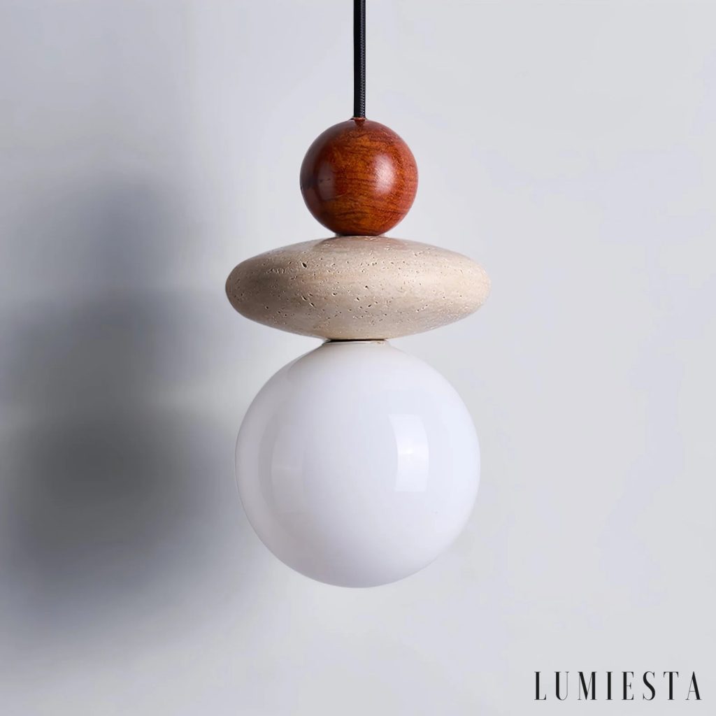 Patagonia - travertine pendant light Ø 13 cm
