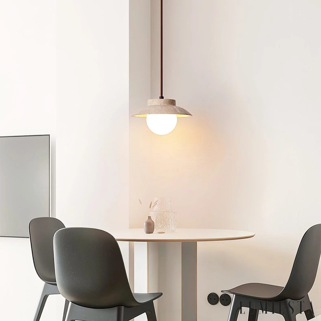 Montia - travertine pendant light Ø 20 cm