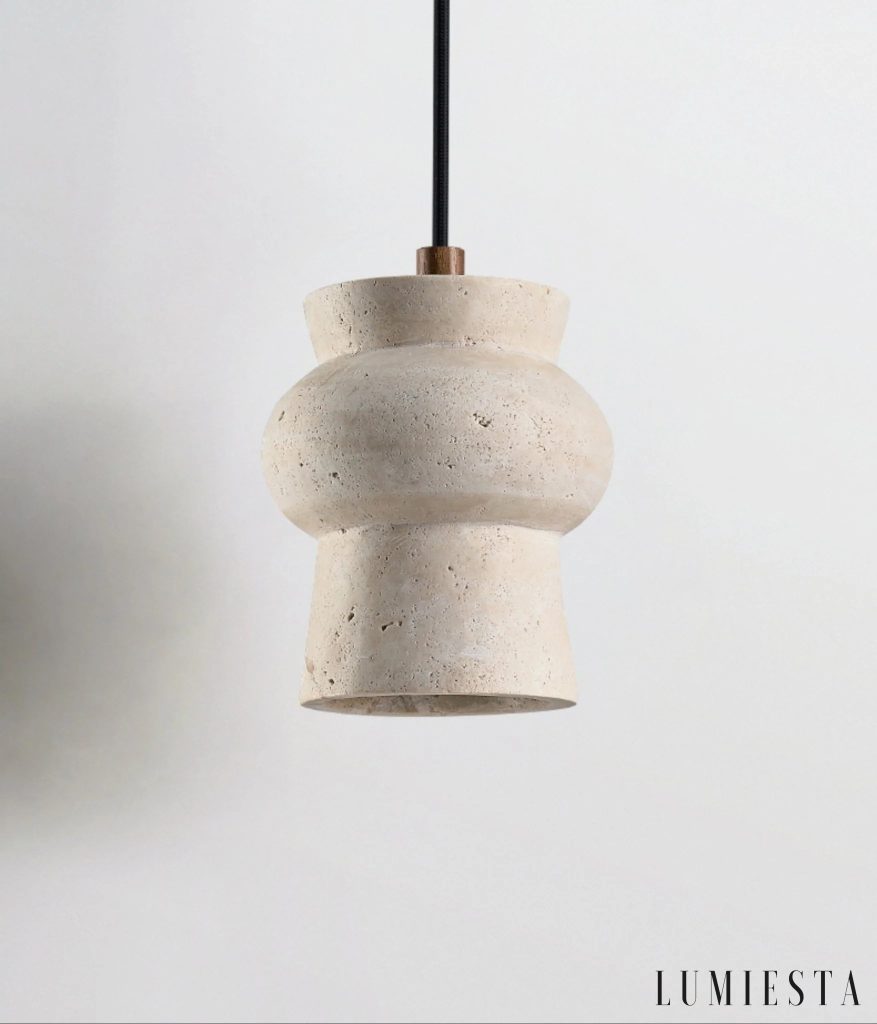 Fulia - travertine pendant light Ø 12 cm