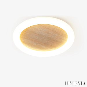 Metropia - travertine flush ceiling light Ø 33–50 cm