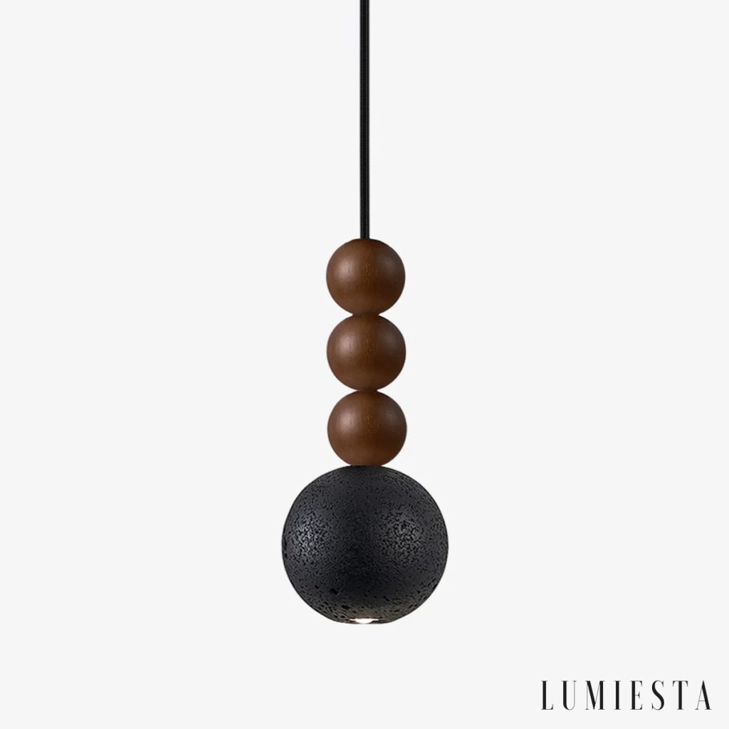 Cipia - travertine sphere pendant light Ø 10 cm
