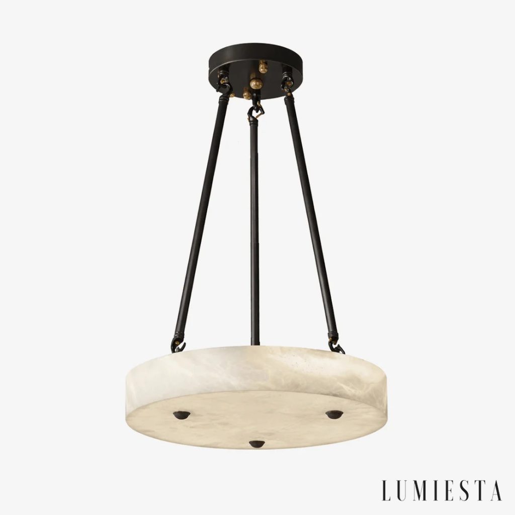 Siria - disc-shaped alabaster pendant light Ø 30-50 cm