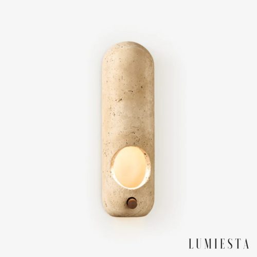 Atraveria - oval travertine wall light