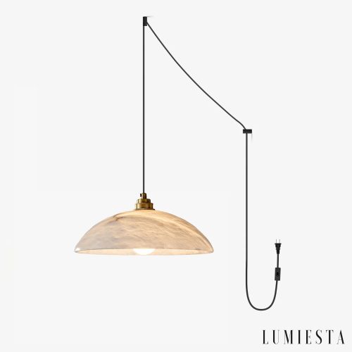 Triesia - alabaster dome pendant light