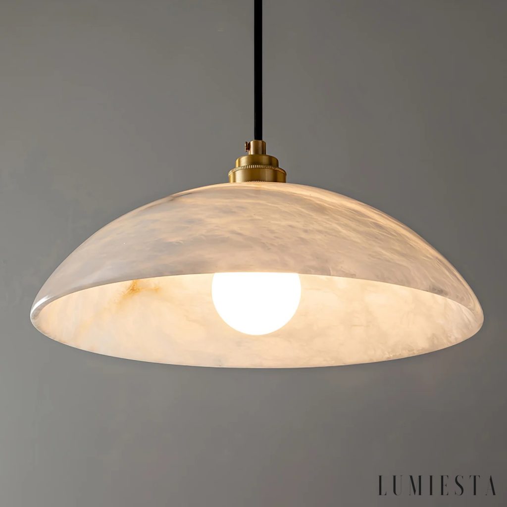 Triesia - alabaster dome pendant light