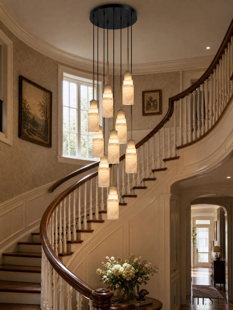 Taria - alabaster cluster chandelier