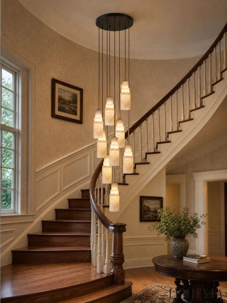 Taria - alabaster cluster chandelier