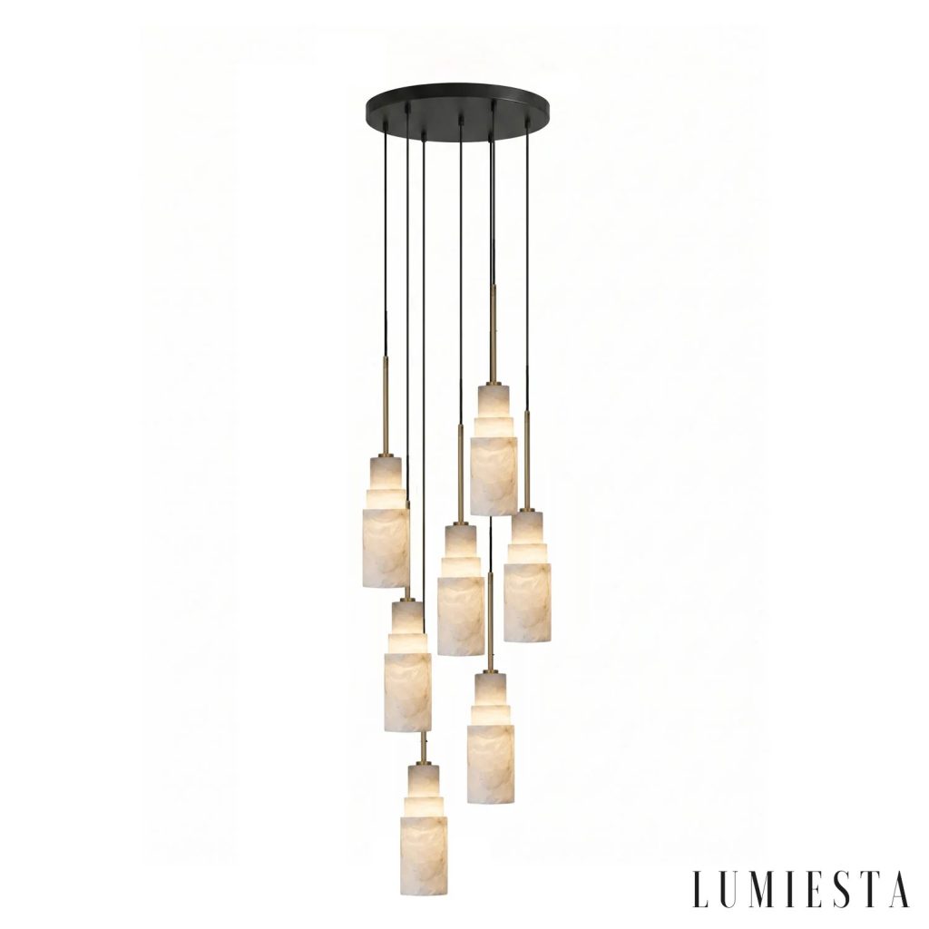 Taria - alabaster cluster chandelier