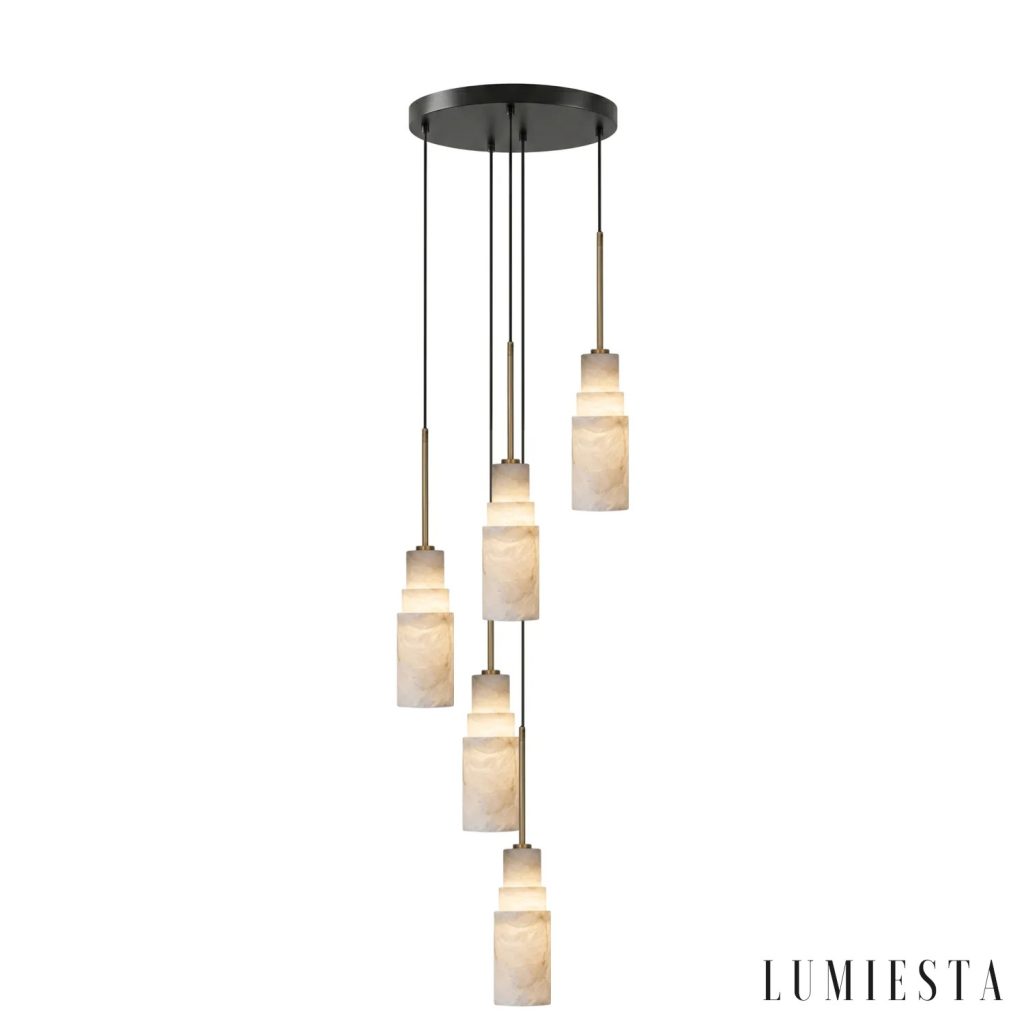 Taria - alabaster cluster chandelier