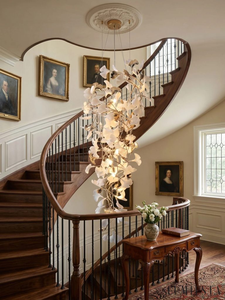 Presia - cascading ceramic chandelier