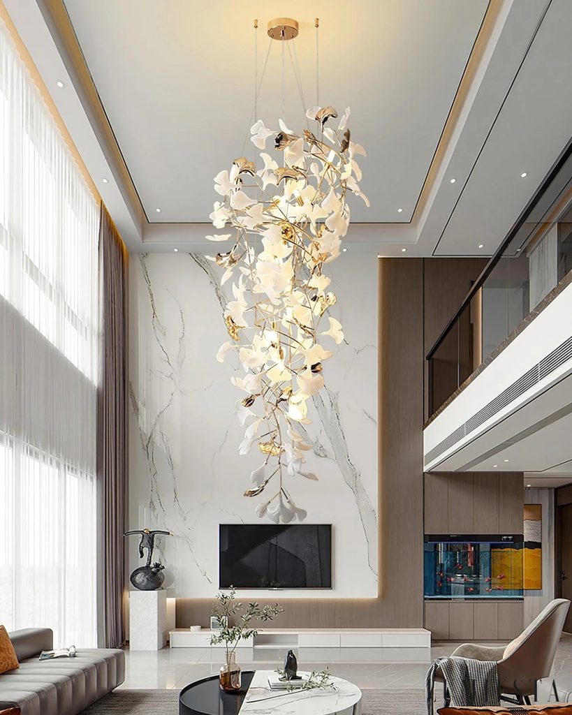 Presia - cascading ceramic chandelier