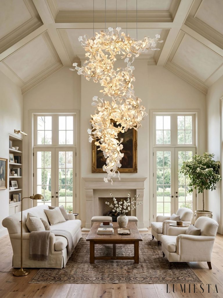 Horyzmia - round ceramic chandelier Ø 80-120 cm