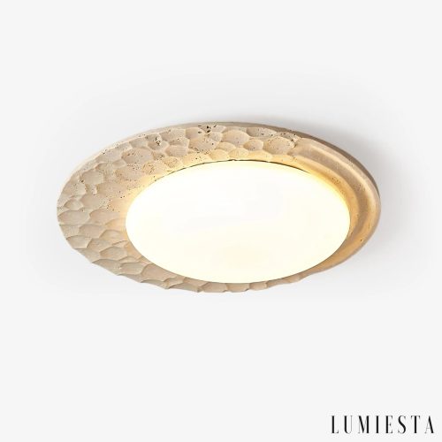 Olvia - travertine ceiling light Ø 58 cm