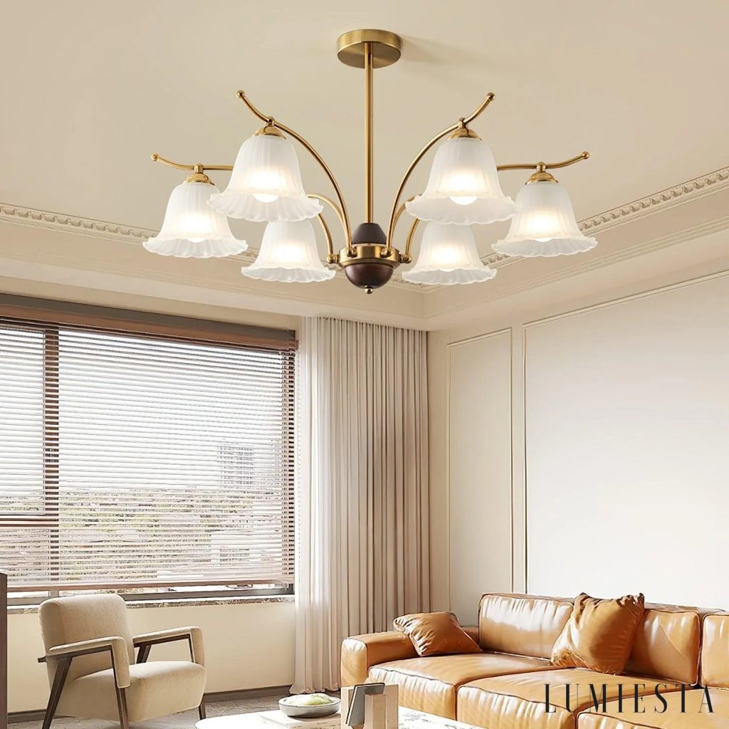 Pamia - round glass chandelier Ø 70-87 cm