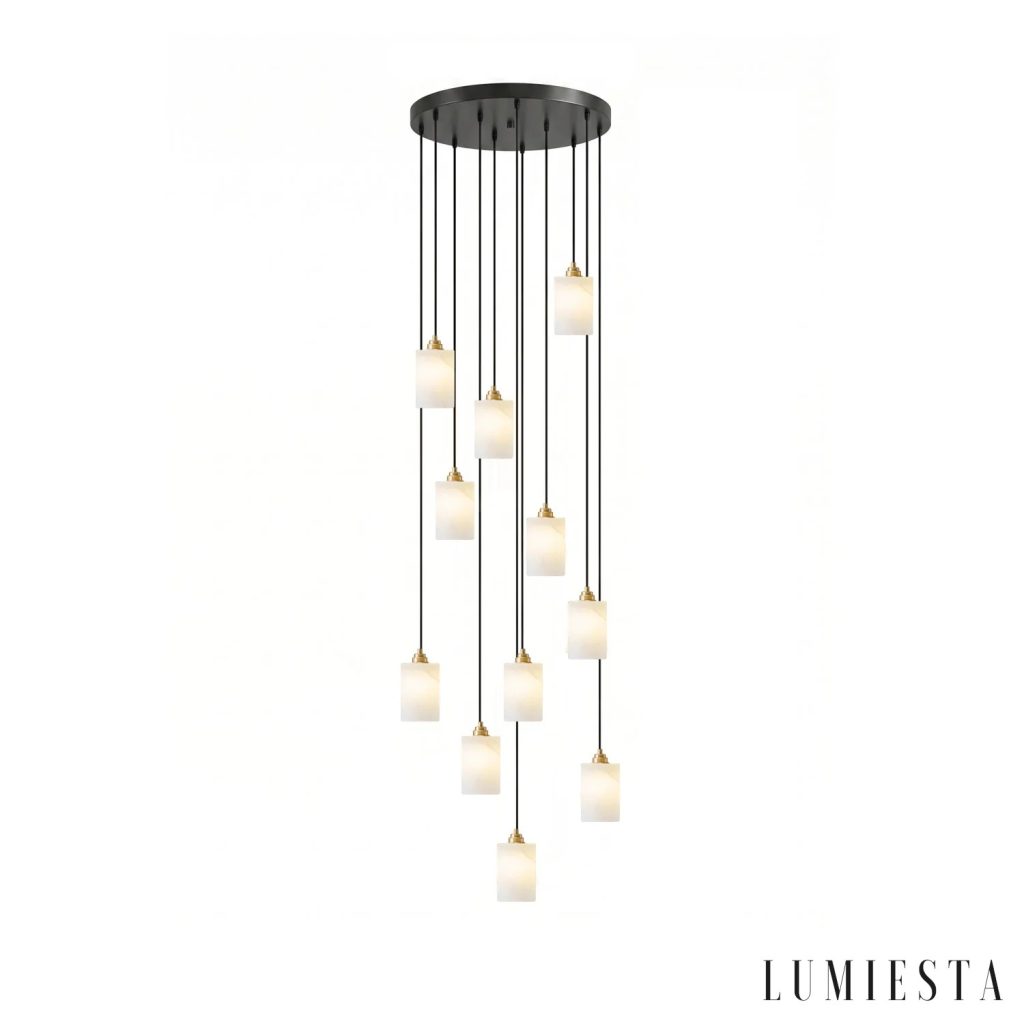 Nizzaria - alabaster cluster chandelier