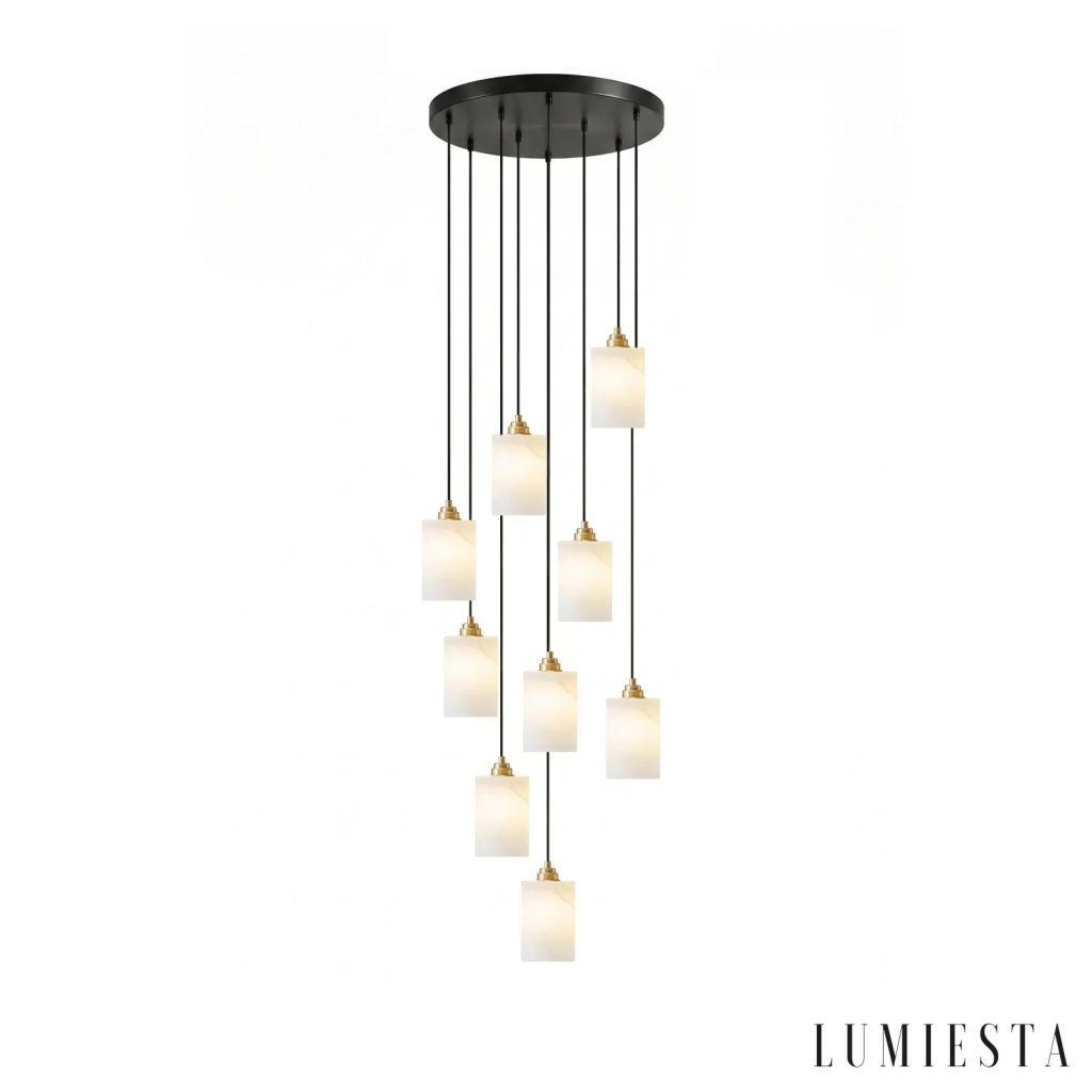 Nizzaria - alabaster cluster chandelier