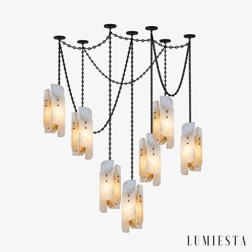 Cerchia - alabaster cluster chandelier