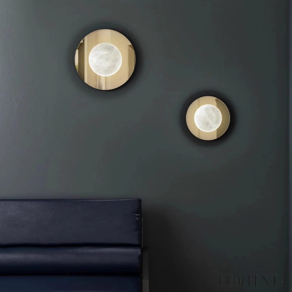 Chmuria - alabaster wall light Ø 33-44 cm